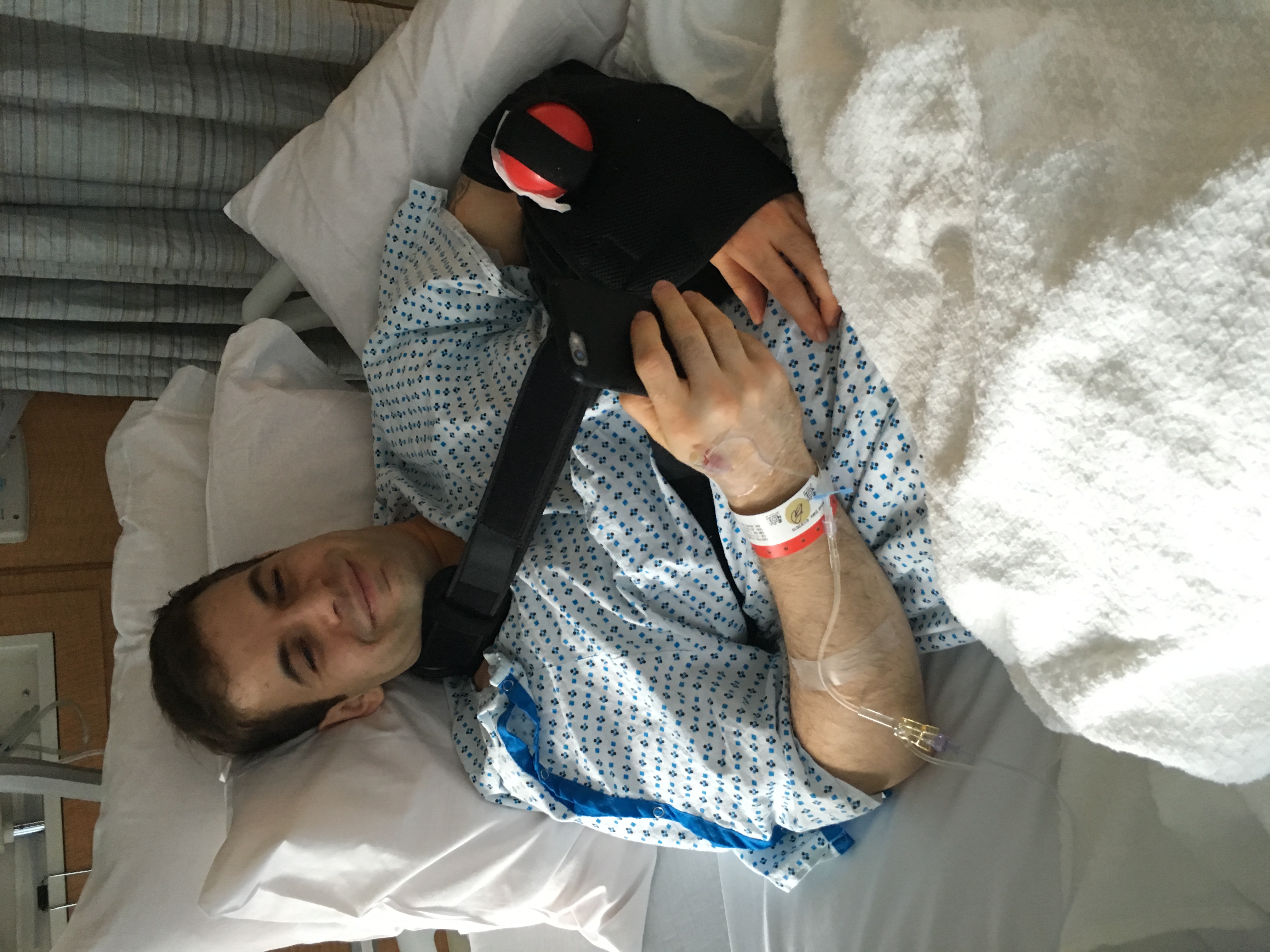 Dr. Charles Pereyra recovering from major surgery as a patient himself