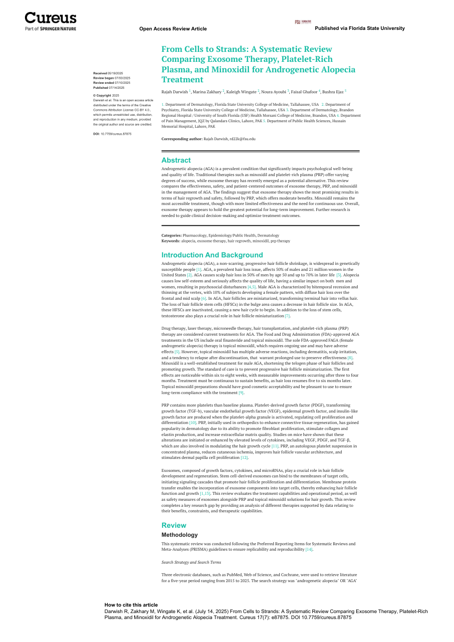 Regenerative approaches in hair restoration