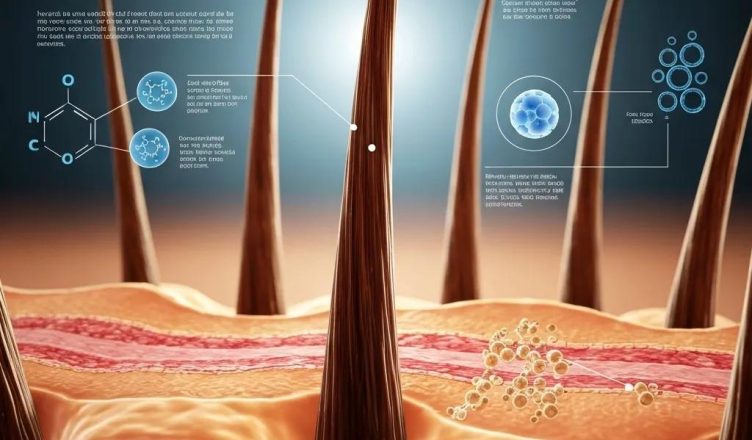Healthy hair follicles representing the potential of stem cells and ATP in hair regrowth