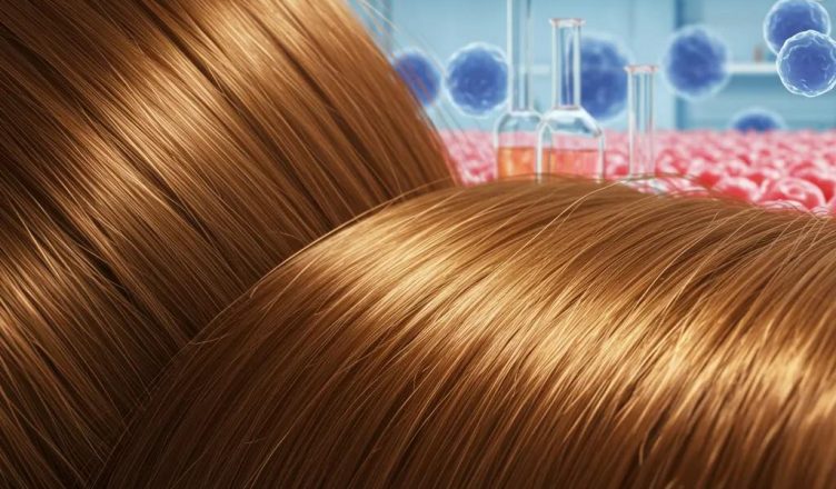 Close-up of healthy hair representing stem cell hair regeneration and longevity